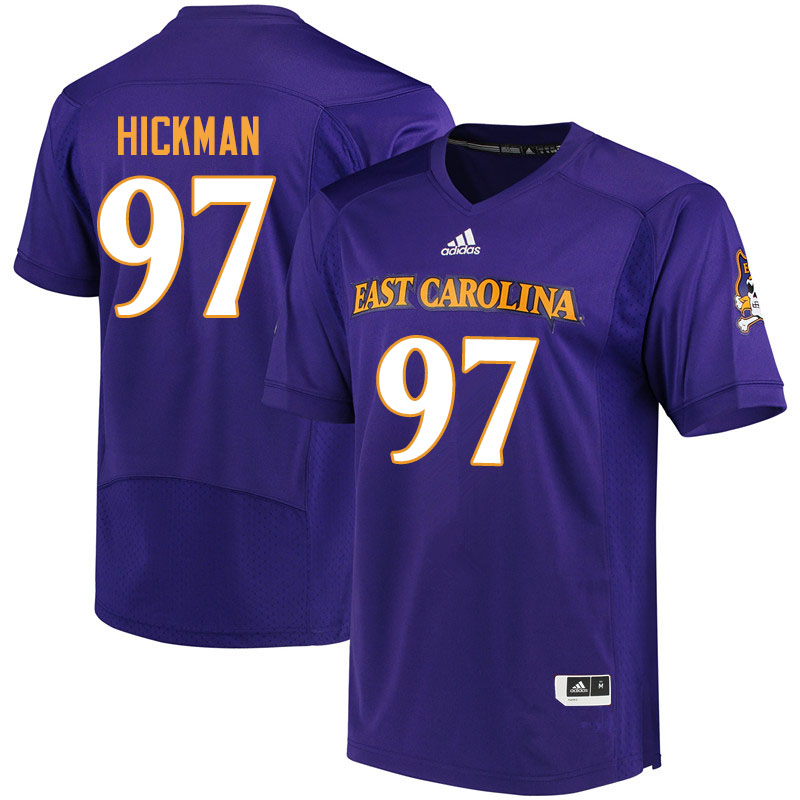 Men #97 Immanuel Hickman ECU Pirates College Football Jerseys Sale-Purple